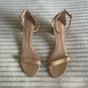 Stuart Weitzman Nude Sandal Heels